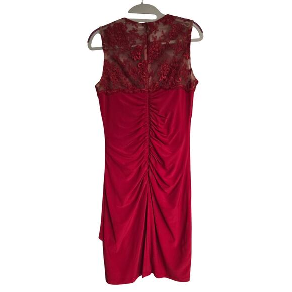 NEW NWT Women's Stenay Red Lace Sleeveless Cocktail Party Dress | Size 4 - Picture 2 of 12